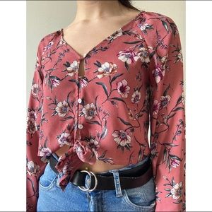 PINK FLORAL SHIRT / BLOUSE